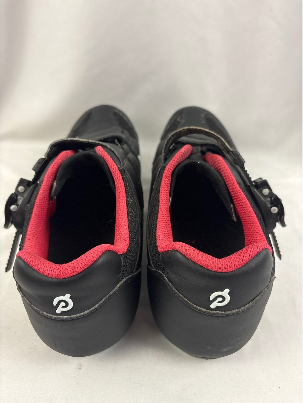 Peloton Cycling Shoes Black with Red Interior Size 46 US 12 - Picture 3 of 8